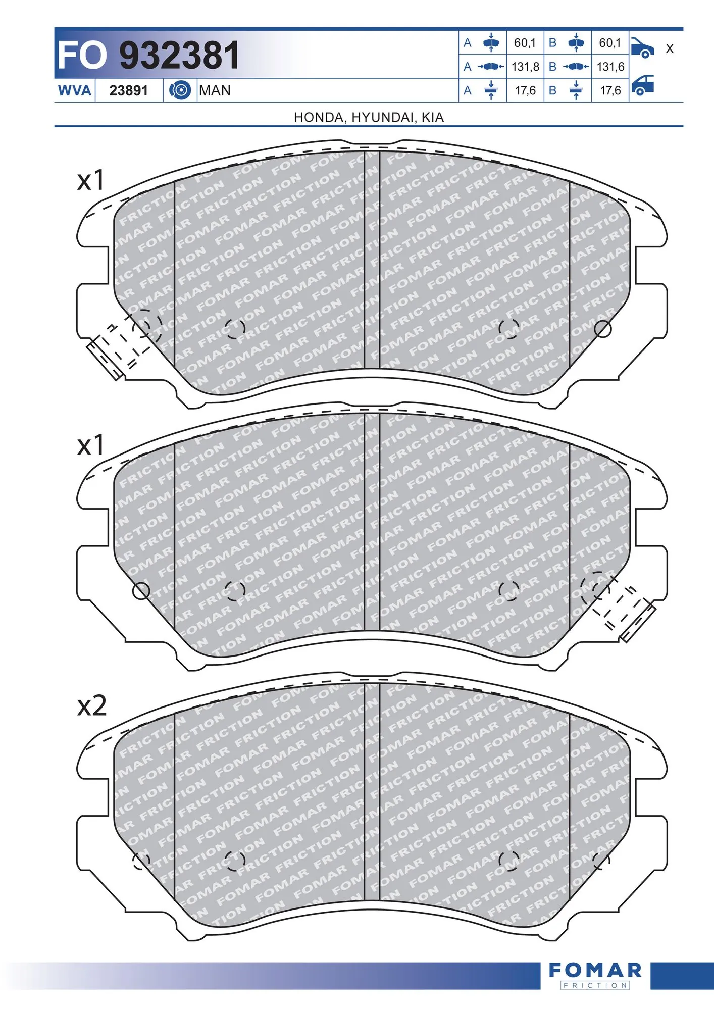 Brake Pad Set, disc brake